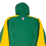 NIKE Packers Mens Jacket Green Nylon USA Hooded Colourblock XL