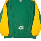 NIKE Packers Mens Jacket Green Nylon USA Hooded Colourblock XL