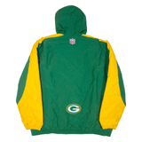 NIKE Packers Mens Jacket Green Nylon USA Hooded Colourblock XL