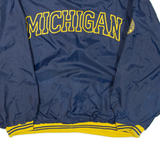 Michigan Mens Pullover Jacket Blue Nylon USA XL