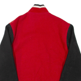 Mens Bomber Jacket Red Wool Colourblock L