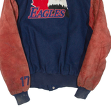 Mens Bomber Jacket Blue Leather S