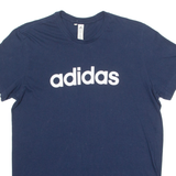 ADIDAS Mens T-Shirt Blue Crew Neck S