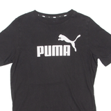 PUMA Mens T-Shirt Black Crew Neck S