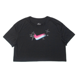 NIKE Cropped Womens T-Shirt Black M