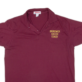JERZEES Soccer Coach Mens Polo Shirt Maroon XL
