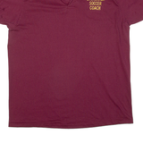 JERZEES Soccer Coach Mens Polo Shirt Maroon XL