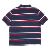 TOMMY HILFIGER Mens Polo Shirt Blue Striped 2XL