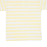 Mens Polo Shirt Yellow Striped S