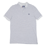 CHAPS Mens Polo Shirt Grey Striped S
