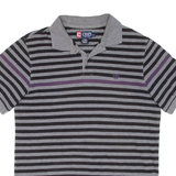 CHAPS Mens Polo Shirt Grey Striped M