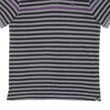 CHAPS Mens Polo Shirt Grey Striped M