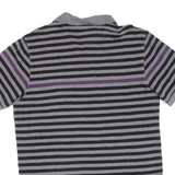 CHAPS Mens Polo Shirt Grey Striped M