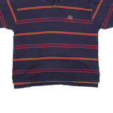 TOMMY HILFIGER Mens Polo Shirt Blue Striped XL