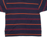 TOMMY HILFIGER Mens Polo Shirt Blue Striped XL