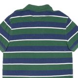 TOMMY HILFIGER Custom Fit Mens Polo Shirt Green Striped L