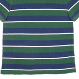 TOMMY HILFIGER Custom Fit Mens Polo Shirt Green Striped L