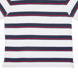 NAUTICA Mens Polo Shirt White Striped L