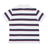 NAUTICA Mens Polo Shirt White Striped L