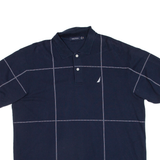 NAUTICA Mens Polo Shirt Blue Striped XL