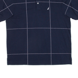 NAUTICA Mens Polo Shirt Blue Striped XL