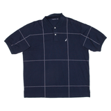 NAUTICA Mens Polo Shirt Blue Striped XL