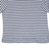 CHAPS Mens Polo Shirt Grey Striped L