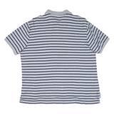 CHAPS Mens Polo Shirt Grey Striped L