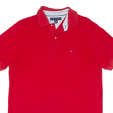 TOMMY HILFIGER Mens Polo Shirt Red M