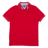 TOMMY HILFIGER Custom Fit Mens Polo Shirt Red M