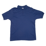 CRYSTAL SPRINGS Mens Polo Shirt Blue L