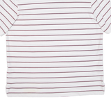 CREMIEUX Mens Polo Shirt White Striped L