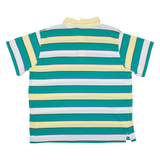 WINDRIDGE Mens Polo Shirt Green Striped 2XL