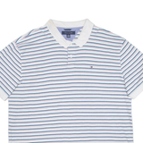 TOMMY HILFIGER Mens Polo Shirt Pink Striped 2XL
