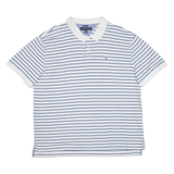 TOMMY HILFIGER Mens Polo Shirt Pink Striped 2XL