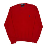 Polo By Ralph Lauren Sweater - Large Red Cotton