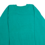 HANES Womens Sweatshirt Green Crew Neck 90s XL