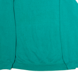 HANES Womens Sweatshirt Green Crew Neck 90s XL