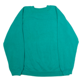 HANES Womens Sweatshirt Green Crew Neck 90s XL