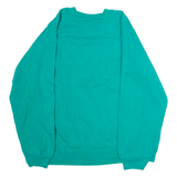 HANES Womens Sweatshirt Green Crew Neck 90s XL