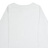 AC/DC Oversized Womens Sweatshirt White Crew Neck M