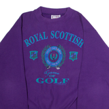 CRABLE SPORTSWEAR Royal Scottish Game Of Golf Mens Sweatshirt Red 90s M