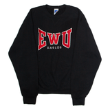 RUSSELL ATHLETIC EWU Eagles Mens Sweatshirt Black Crew Neck 90s USA M