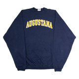 THE COTTON EXCHANGE Augustana Mens Sweatshirt Blue Crew Neck 90s USA XL