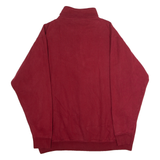 LEE Cape Cod Massachusetts Mens Sweatshirt Red 1/4 Zip 90s USA L