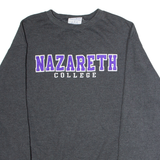 CHAMPION Nazareth College Mens Sweatshirt Grey Crew Neck USA L
