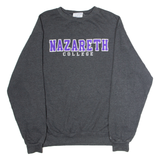 CHAMPION Nazareth College Mens Sweatshirt Grey Crew Neck USA L