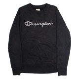 CHAMPION Mens Sweatshirt Black Crew Neck S