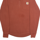 CARHARTT Relaxed Fit Mens Sweatshirt Red 1/4 Zip S