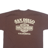 HARLEY DAVIDSON San Diego Mens Biker T-Shirt Brown USA 2XL